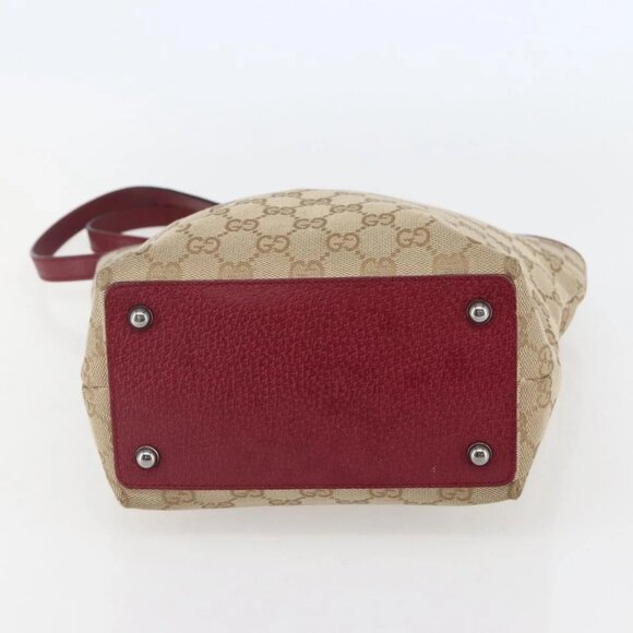 GUCCI GG Canvas Tote Bag Beige Silver 120840 - Picture 5 of 15